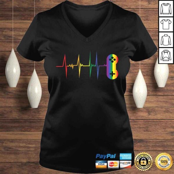 Gamer Gaming LGBTQ Bisexual Lesbian Trans Gay Pride Tee T-Shirt - Image 2