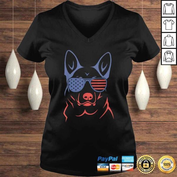 German Shepherd Patriotic Shirt American Flag Dog Shirt - Image 2