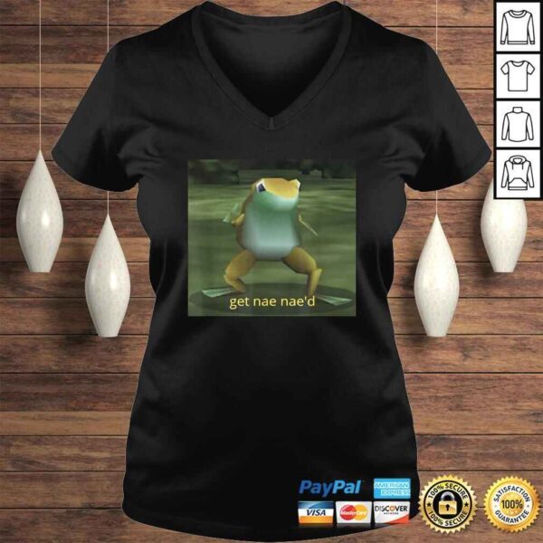 Get Nae Nae'd Dancing Frog Meme V-Neck T-Shirt - Image 2