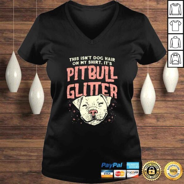 Girls Pitbull Glitter Hair Dog Lover - Mothers Day Gift Mom TShirt - Image 2