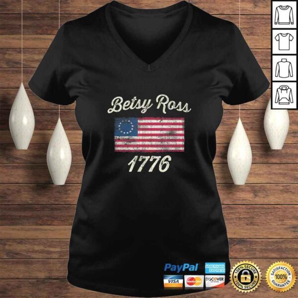 God Bless America Betsy Ross Flag 1776 Vintage Shirt - Image 2