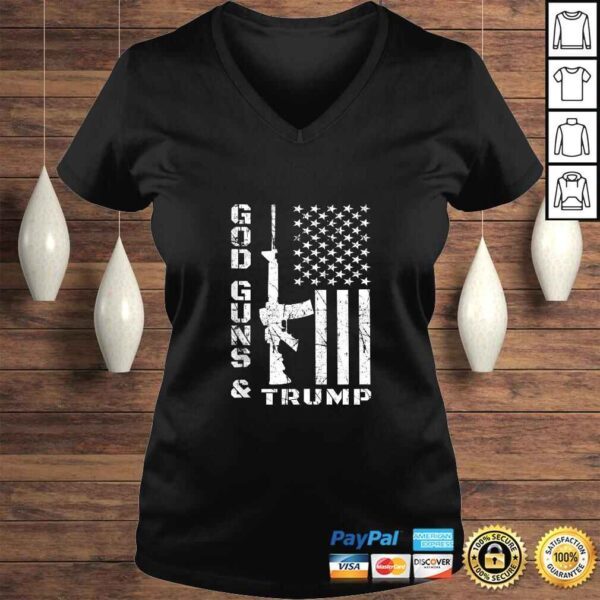 God Guns And Trump Shirt 2nd Amendment Flag AR15 TShirt - Image 2