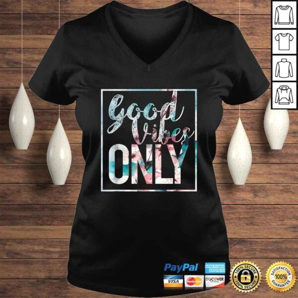 Good Vibes Only Shirt Flower Vintage Positive mind tee - Image 2