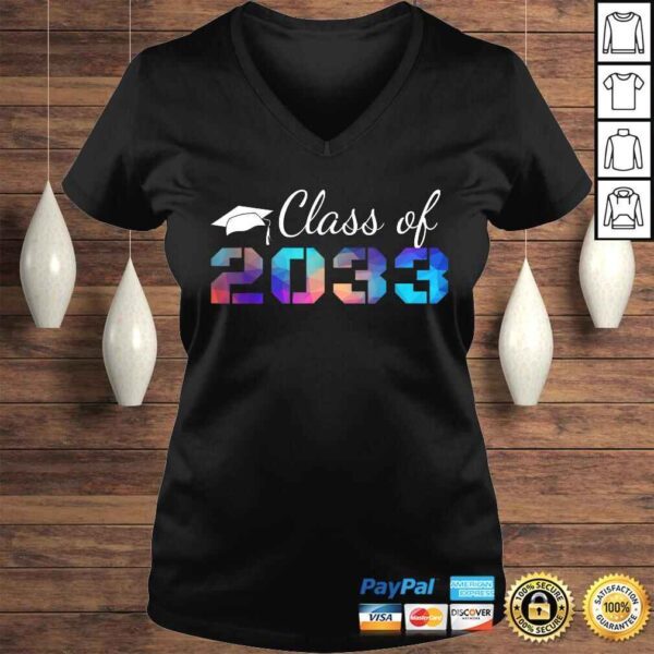 Graduation Cap Class of 2033 First Day of School TShirt Gift - Image 2