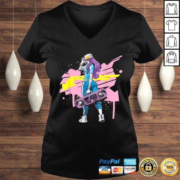 Graffiti Boombox Girl Hip hop Shirt - Image 2