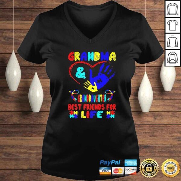 Grandma Granddaughter Best Friends For Life Autism Awareness Tee Shirt - Image 2