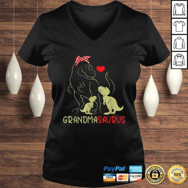 Grandmasaurus Shirt T Rex Grandma Saurus Dinosaur Women Mo - Image 2