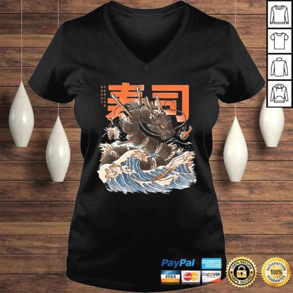 Great Sushi Dragon Funny Vintage TShirt - Image 2