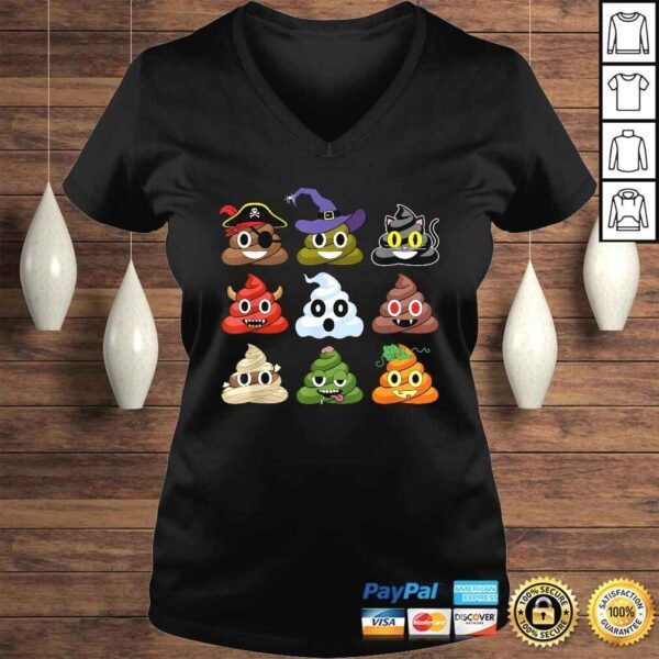 Halloween Poop Emojis Funny Shirt - Image 2