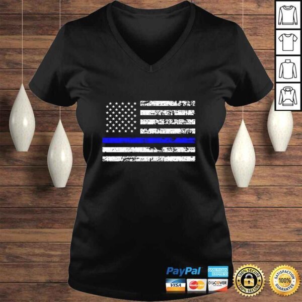 Hoodie SweaShirt Blue Line American Flag Support Police - Image 2