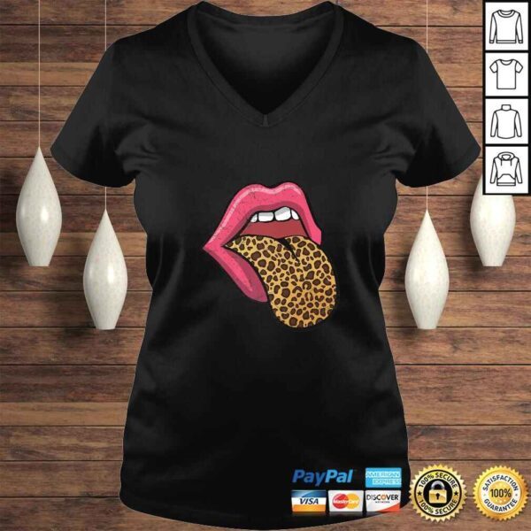 Hot Pink Lips Leopard Tongue Shirt - Image 2