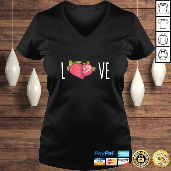 I Love Strawberries Shirt  Strawberry Lovers Vegan Shirt - Image 2