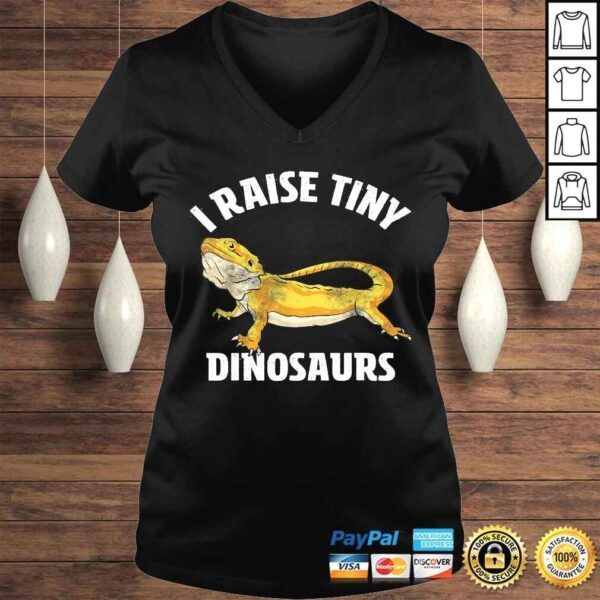 I Raise Tiny Dinosaurs Bearded Dragon Mom Dad Kids Shirt - Image 2