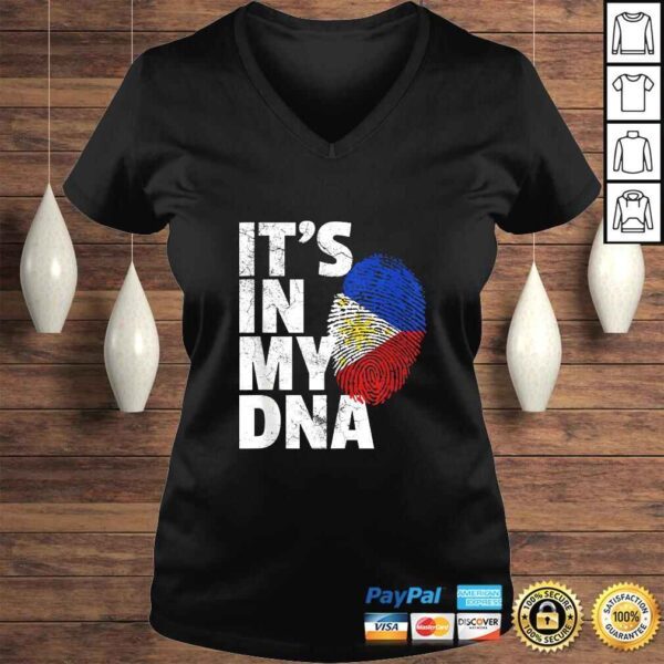 IT'S IN MY DNA Filipino Flag Philippines Pride Mens Womens Gift TShirt - Image 2