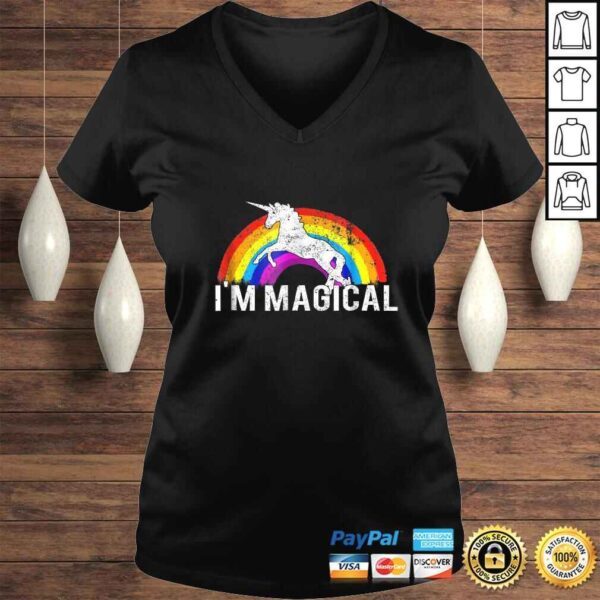 I'm Magical Unicorn In Rainbow Shirt Funny and Pretty Tee - Image 2