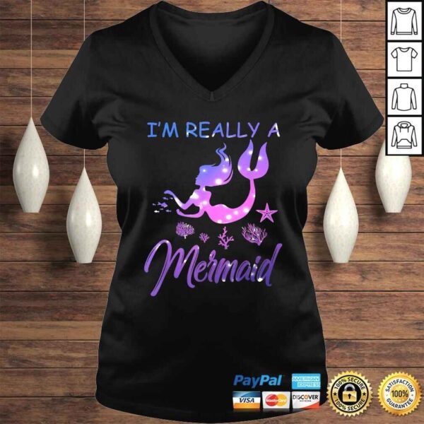 Im Really a Mermaid Shirt Funny Mermaid Costume Outfit - Image 2