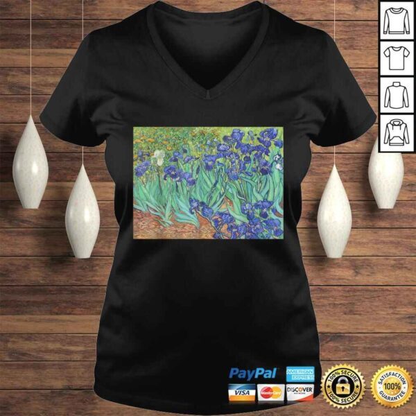 Irises Vincent van Gogh PostImpressionism Art Painting Tee Shirt - Image 2