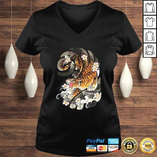 Japanese Tattoo Style Tiger Traditional & Shirt Design - Image 2