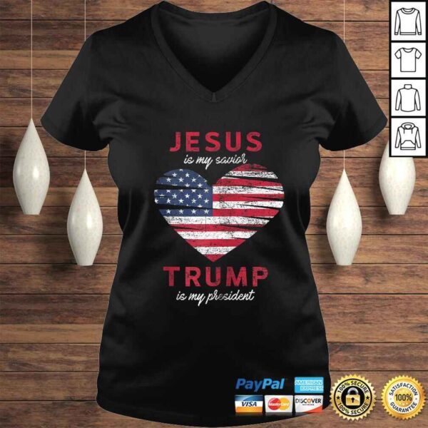 Jesus Is My Savior Trump Is My President - Donald Trump Zip Hoodie - Image 2