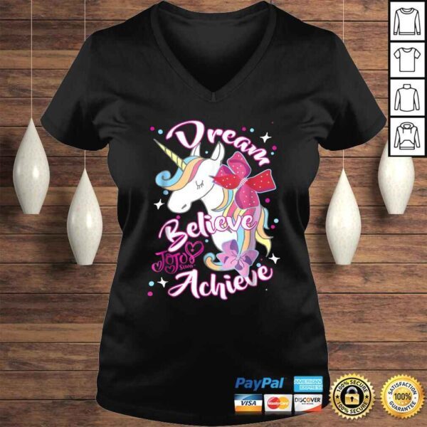 JoJo Siwa Dream Believe Achieve Unicorn Graphic Shirt - Image 2