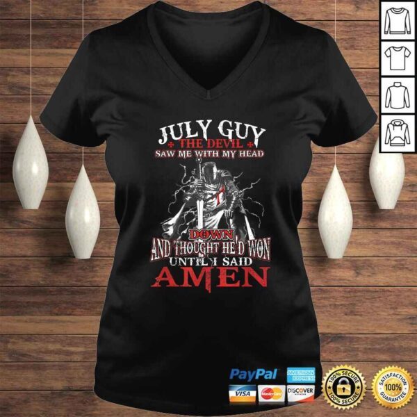 July Guy Devil Birthday Gifts for Boyfriend Husband Son T-shirt - Image 2