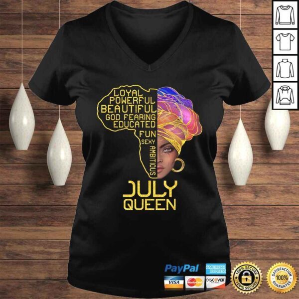 July Queen Birthday Shirt Cancer Leo Pride - Image 2