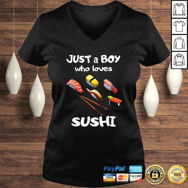 Just A Boy Who Loves Sushi Shirt - Boy Toddler Sushi Lover TShirt - Image 2