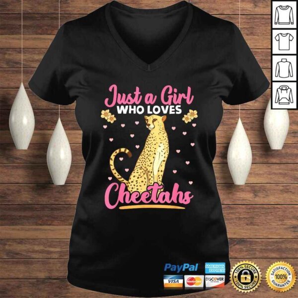 Just A Girl Who Loves Cheetahs African Savanna Zookeeper TShirt - Image 2