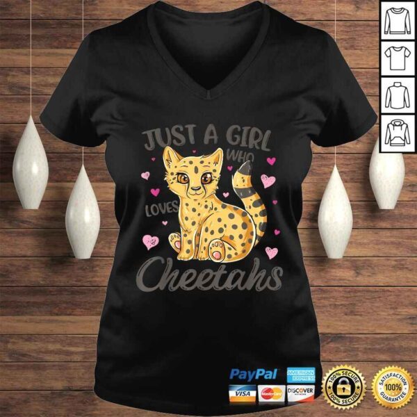 Just A Girl Who Loves Cheetahs Women Cheetah Cat Lover Gift TShirt - Image 2