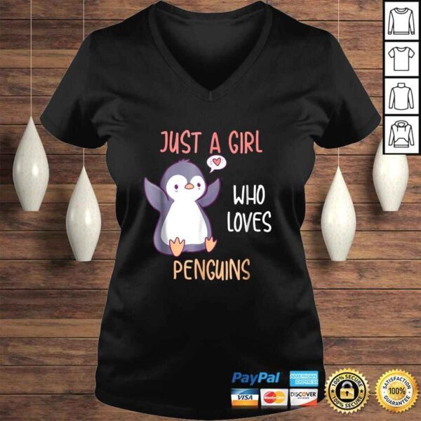 Just A Girl Who Loves Penguins Shirt, Funny Penguins TShirt - Image 2