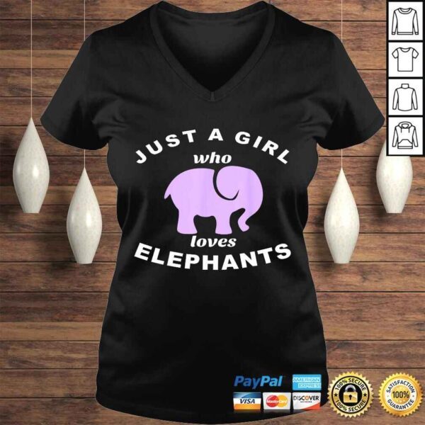 Just A Girl Who Loves Purple Elephants Gift TShirt - Image 2