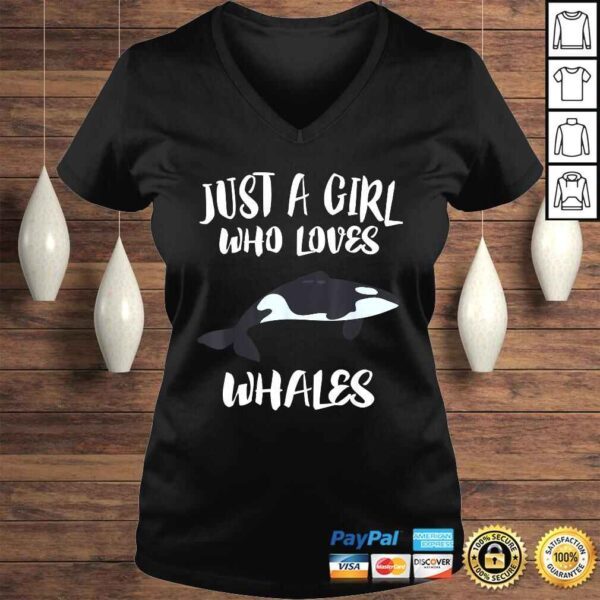 Just A Girl Who Loves Whales Shirt Ocean Killer Whale Gift - Image 2