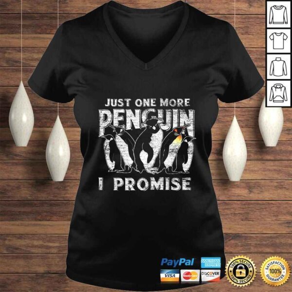 Just One More Penguin I Promise - Vintage Penguin TShirt Gift - Image 2