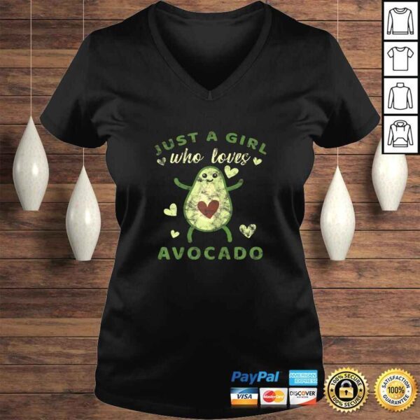 Just a Girl who Loves Avocado Funny Guacamole Vegan Shirt - Image 2