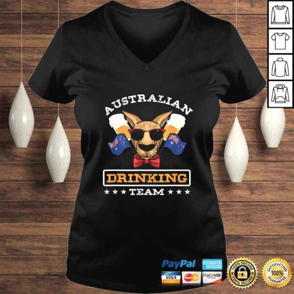 Kangaroo Australian Drinking Team Beer Drinker Australia Tee Shirt - Image 2