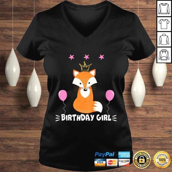 Kids Birthday Girl Party Animal shirt Cool Cute Fox Shirt - Image 2