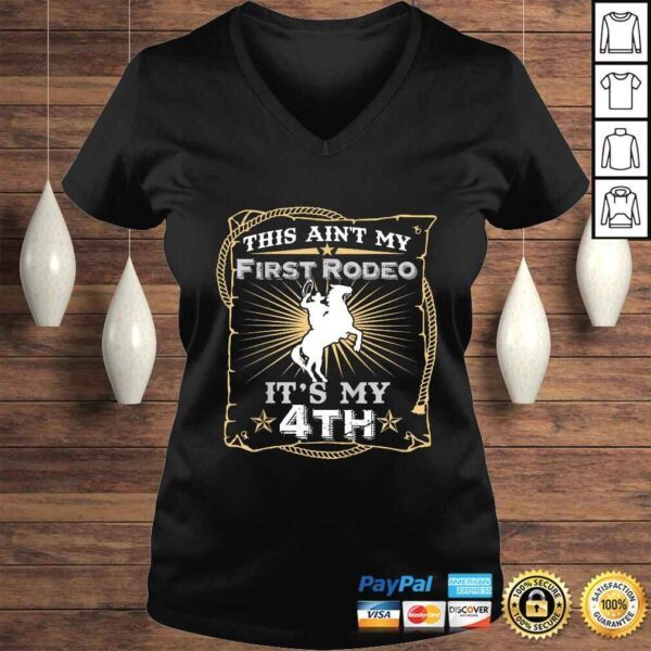 Kids Funny Ain't My First Rodeo 4th Birthday Shirt For Kids - Image 2