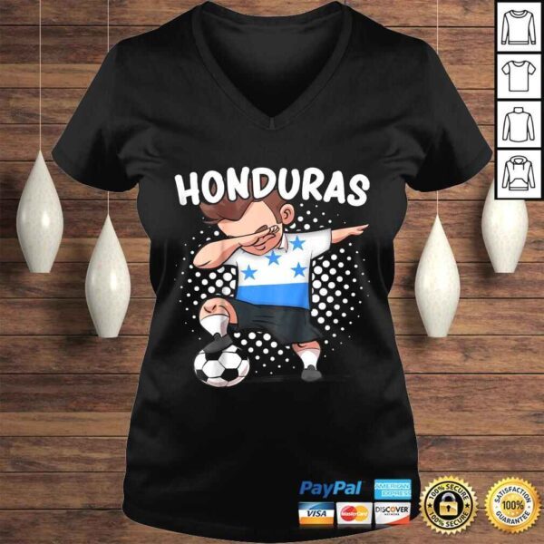 Kids Funny Dabbing Soccer Player Shirt Honduras Soccer Honduran - Image 2