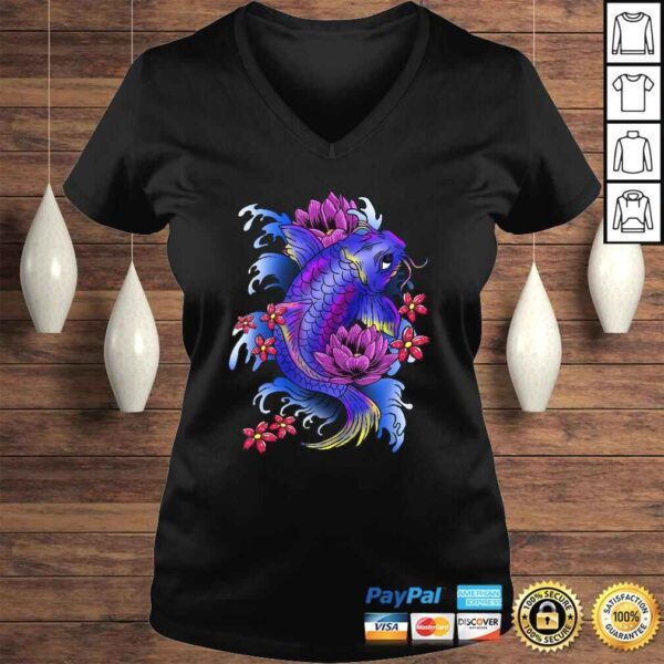 Koi Fish Cool Japanese Tattoo Jinli Japan Coi Carp Gift Idea Shirt - Image 2