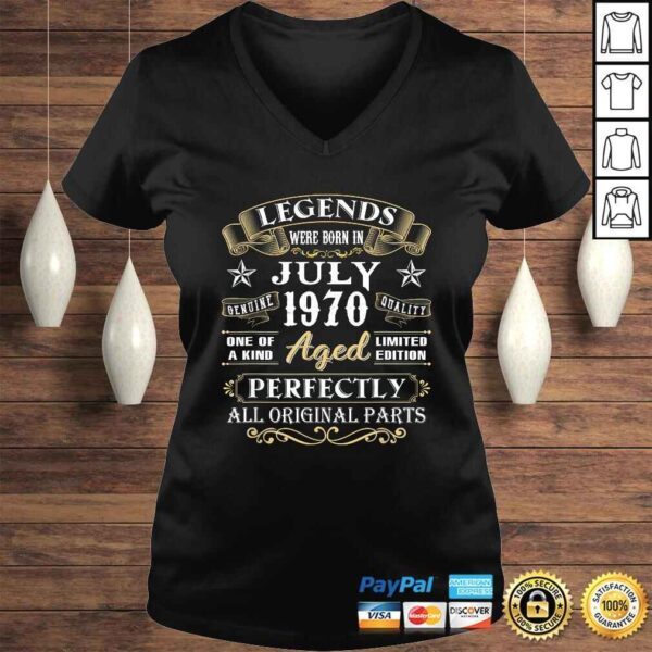 Legends Were Born In July 1970 50th Birthday Tee Shirt - Image 2