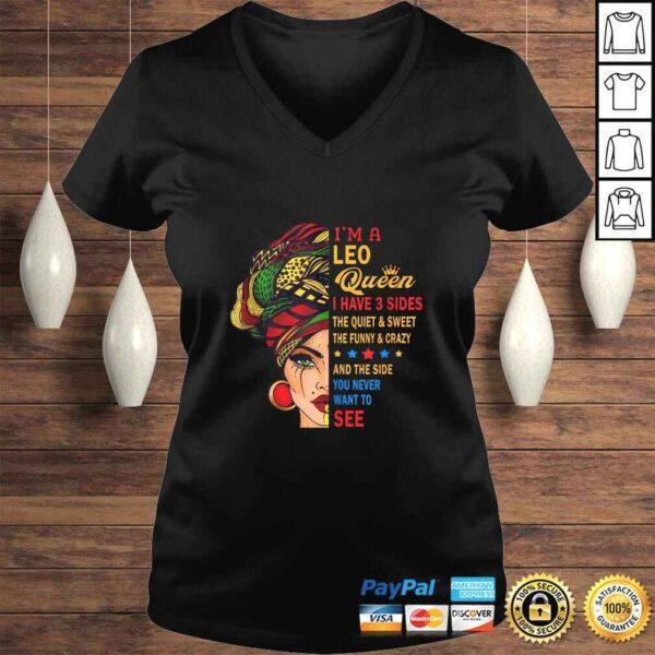 Leo Queens Are Born in July 23 -August 22 V-Neck T-Shirt - Image 2