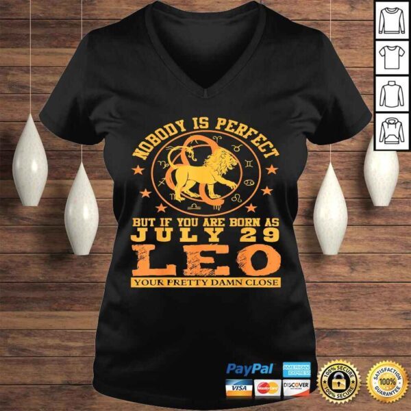 Leo Zodiac Sign July 29 Shirt Women Man Lion Birthday Gift Top - Image 2