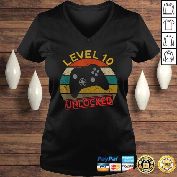 Level 10 Unlocked First 10th Birthday Anniversary Men Women TShirt - Image 2