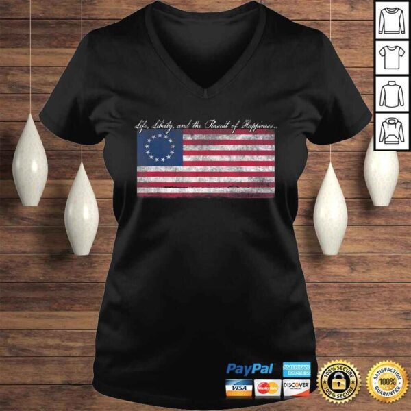 Life, Liberty, and the Pursuit of Happiness Flag TShirt - Image 2