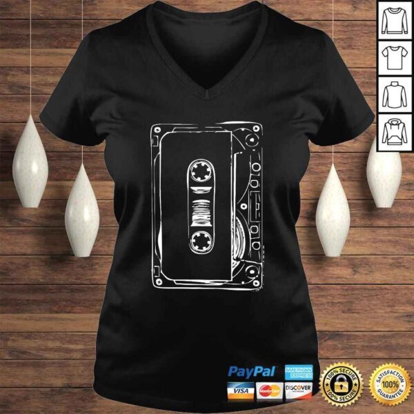 Love Retro Mixtape 80's Blank Cassette Tape Shirt Gift - Image 2