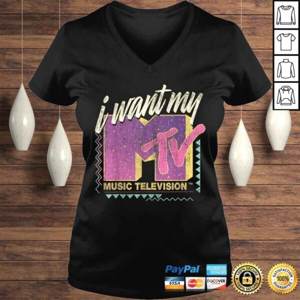 MTV I Want My MTV 90's Retro Colorful Logo Graphic T-shirt - Image 2