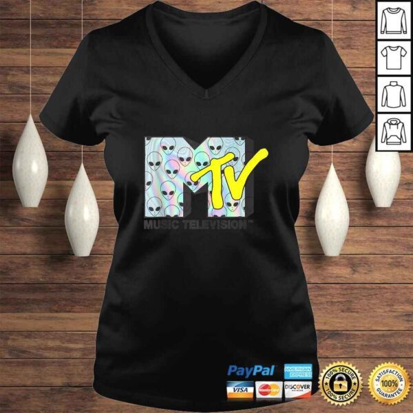 MTV Logo Alien Heads Tee T-Shirt - Image 2