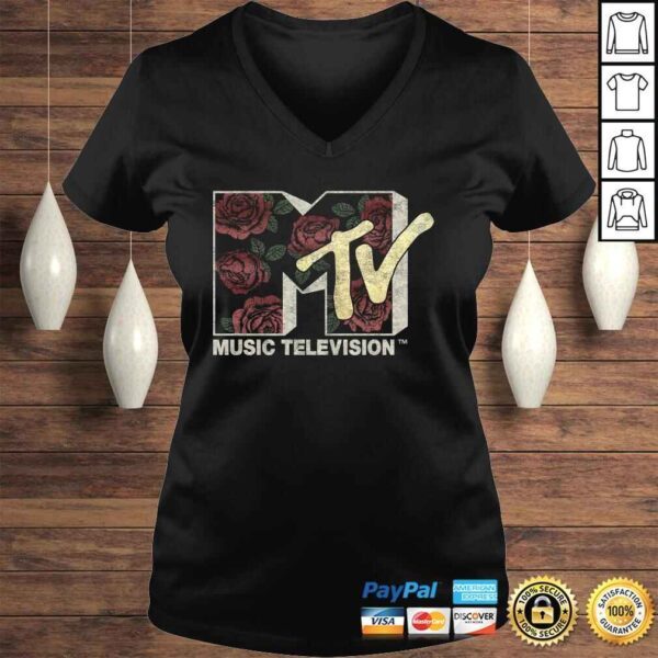 MTV Rose Floral Music Television Logo Pullover Hoodie - Image 2