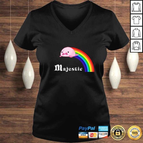 Majestic Blobfish Shirt. Funny Blobfish Rainbow Shirt Tee - Image 2