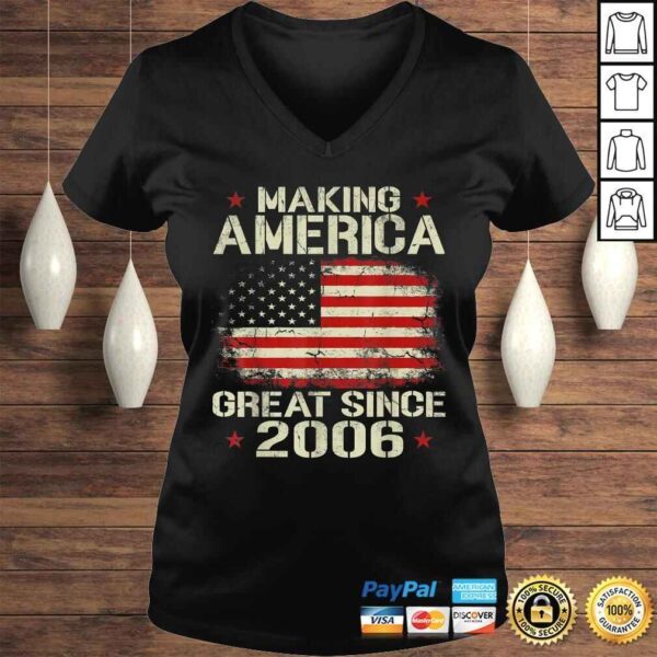 Making America Great Since 2006 Vintage Gifts 14th Birthday Gift TShirt - Image 2